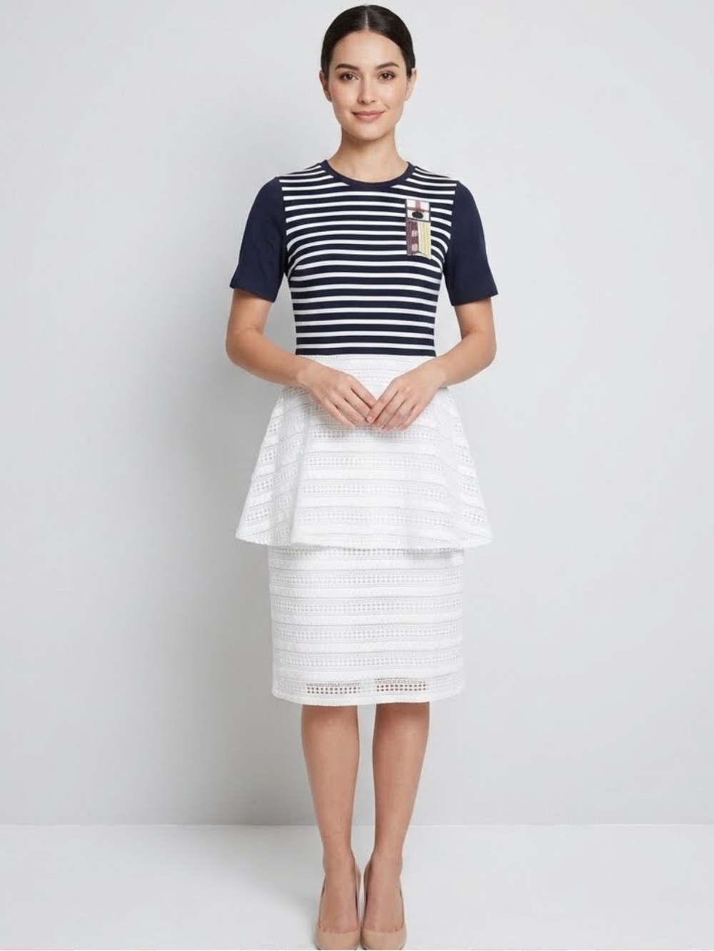 BETINA Mixed media mini dress
